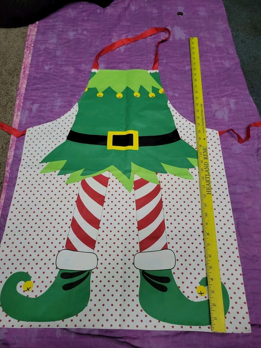 Heavy Rubber Vinyl Nice Elf Kitchen Craft Apron Excellent